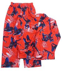 Červené flanelové pyžamo se Spider-maney zn. MARVEL
