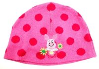 Růžová čepice s prasátkem a puntíky zn. George + Disney