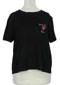 Dámksé černé tričko s nápisem zn. Primark 