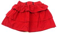 Červená puntíkatá manžestrová sukně zn. M&Co