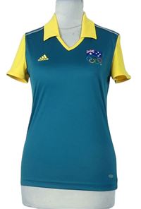 Dámské modrozeleno-žluté sportovní tričko zn. Adidas 