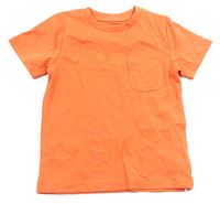 Oranžové tričko s kapsou zn. Mothercare