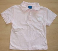 Růžové tričko s číslem a límečkem zn. Cherokee
