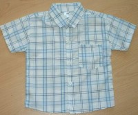 Bílo-modrá kostkovaná košile