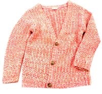 Růžovo-bílý pletený svetr s třpytkami zn. River Island