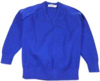 Modrý pletený svetřík 