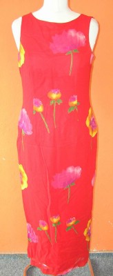 Dámské červené šaty s květy zn. Principles