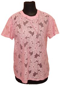 Dámské růžové krajkové tričko zn. Atmosphere