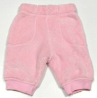 Růžové froté kalhoty