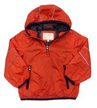 Červená šusťáková jarní bunda s kapucí zn. M&S