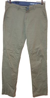 Pánské khaki plátěné kalhoty zn. F&F