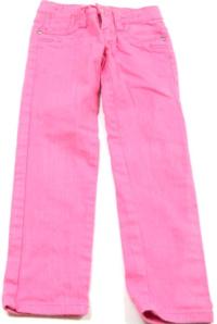Růžové riflové kalhoty