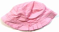 Růžový plátěný klobouček zn. George
