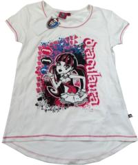Nové - Bílé tričko s Monster High 