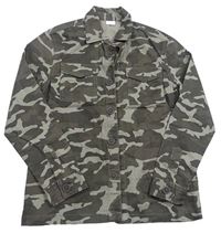 Khaki-šedá army riflová košile zn. F&F