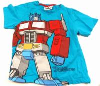Modré tričko s potiskem Transformers