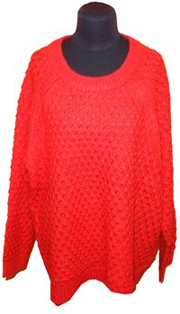 Dámský červený vzorovaný svetr zn. H&M