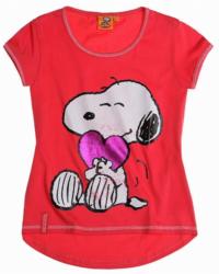 Nové - Růžové tričko se Snoopym