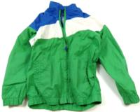 Modro-zeleno-bílá šusťáková jarní bunda zn. Cherokee