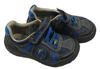 Tmavomodro-šedo-modré kožené boty s logem zn. Clarks vel. 24