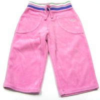 Růžové sametové kalhoty s pruhy zn. Next