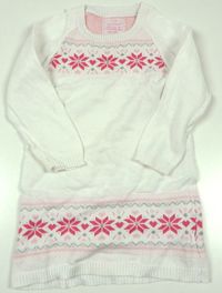 Bílo-růžové pletené šaty zn. Early Days
