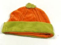 Oranžovo-zelená sametová čepička dýně zn. Mini mode
