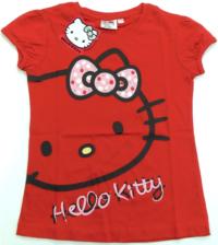 Nové - Červené tričko s Kitty zn. Sanrio