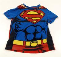 Safírové tričko s potiskem Superman zn. George
