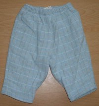 Světlemodré kostkované kalhoty s podšívkou