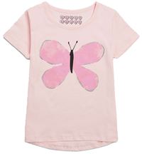 Nové - Růžové tričko s motýlkem zn. Sugar Squad 
