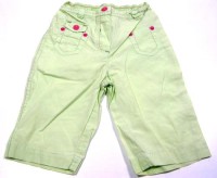 Zelené 3/4 plátěné kalhoty zn. George