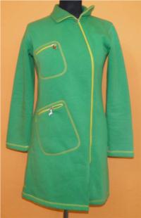 Dámský zelený mikinkový kabátek