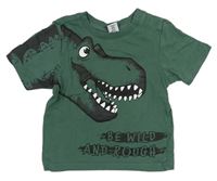Tmavozelené tričko s dinosaurem zn. Dopodopo