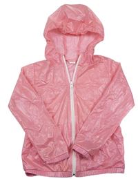 Růžová pogumovaná bunda s kapucí zn. Next 