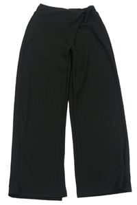 Černé vzorované crop kalhoty zn. ZARA