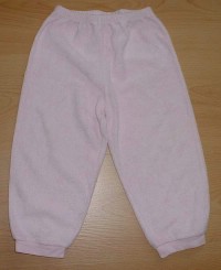 Růžové froté kalhoty