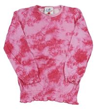 Růžovo-tmavorůžové batikované triko zn. Topolino 
