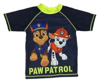 Tmavomodro-neonové UV tričko s Tlapkovou patrolou zn. Nickelodeon