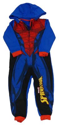 Safírovo-červeno-černá tepláková kombinéza s kapucí - Spiderman zn. George