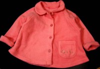 Růžový fleecový kabátek zn. Mothercare