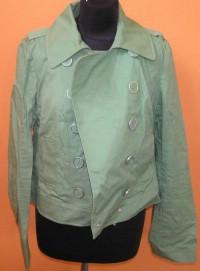 Dámský zelený plátěný kabátek