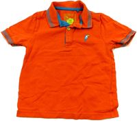 Oranžové polo tričko s výšivkou  zn. TU 