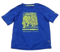 Modré sportovní funkční tričko se stromy a horami zn. McKinley