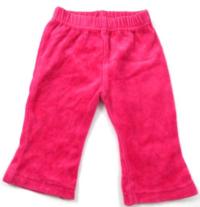 Růžové sametové kalhoty 