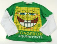 Zeleno-bílé triko se SpongeBobem zn. George 