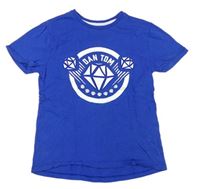 Modro-bílé tričko s diamantem zn. Primark