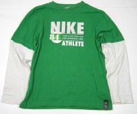 Zeleno- bílé triko s nápisem zn.Nike