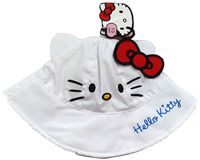 Nové - Bílý klobouček s Hello Kitty zn. Sanrio+George vel. 1/3 roky 