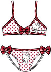 Nové - Bílo-červené dvoudílné plavky s Charmmy Kitty zn. Sanrio